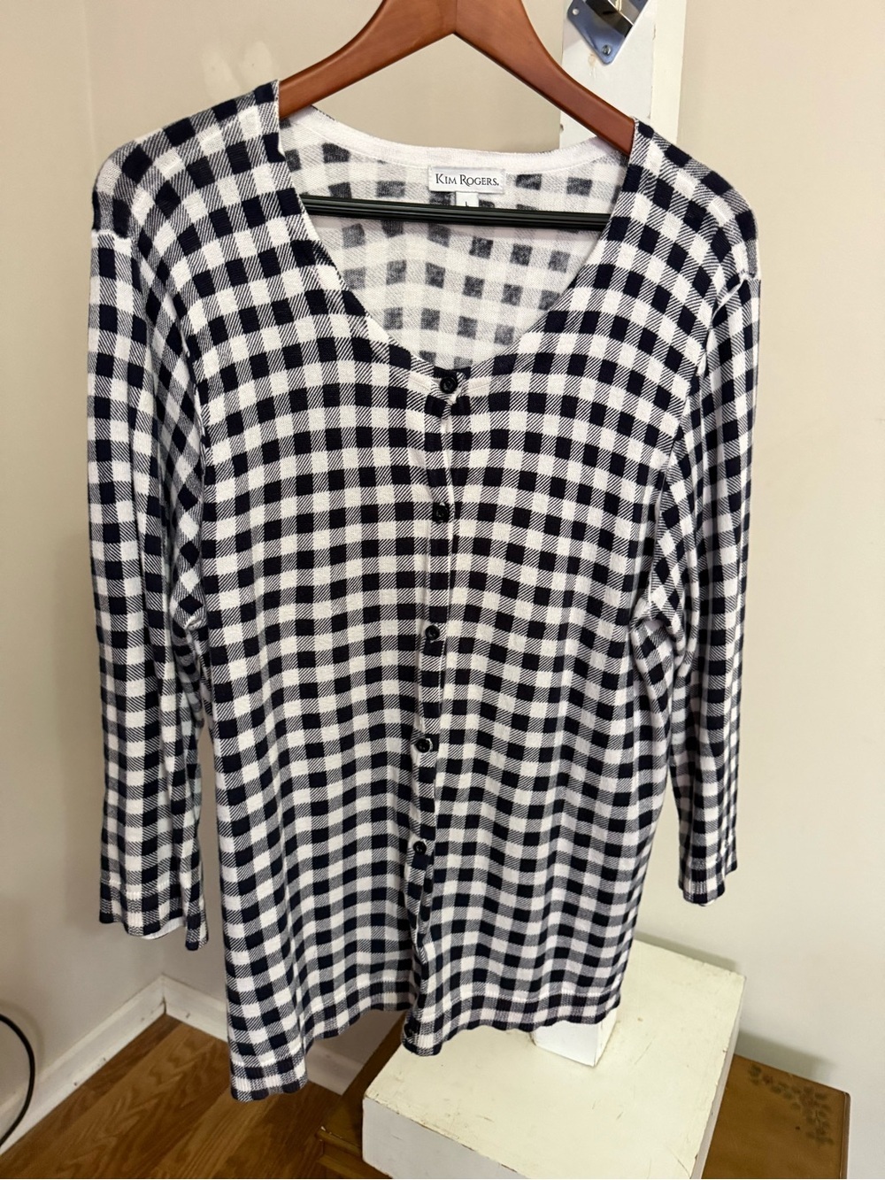 Kim Rogers Checkered Cardigan - Picture 2 of 7